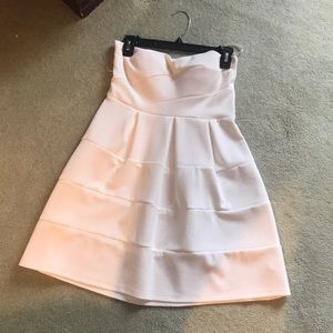 Strapless fit and flair dress